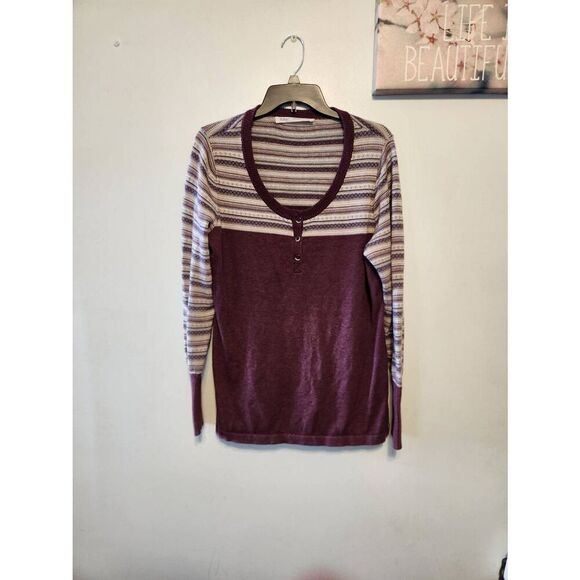 Woolrich Long Sleeve Knit Henley 1/4 Button Pullover Shirt Women's Size Extra La - Picture 1 of 4